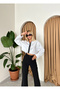 Black Zippered Striped White Shirt - 4