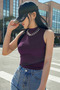 Women's Black Camisole Sleeveless High Neck Body Blouse - 4
