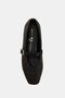 The evie marry jane woven women's black straw knit ballet flat - 3