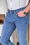 Slim Fit Stonewashed Blue Jeans - 5