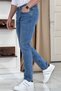 Slim Fit Stonewashed Blue Jeans