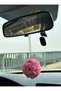Car Rearview Mirror Accessory Rose Ball/Pink - 4