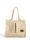 Buzzy Fabric Women's Hand and Shoulder Bag - Front Pocket and Zipper - 2