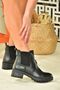 Black Genuine Leather Women's Boots N555053903 - 3