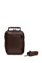 Men's Brown Leather Steel Case Covered Shoulder and Hand Bag (17X22CM) - 5
