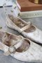 Velvet Velvet Closed Back Single Band Square Toe Women's Ballerina Shoes with Helmet Mary Jane - 4