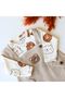 Punch Teddy Bear Embroidered Baby Boy Waffle Salopet (with Socks) - Jumpsuit - 3