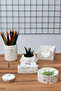 OFFICE SET PEN HOLDER POT NOTE TAKER NOTEBOOK HOLDER Paper Clip Business Card Holder CACTUS