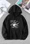Unisex Women Men Spider Special Design Printed Hooded Sweatshirt
