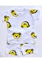 Baby Pajama Set Short Sleeve Shorts Yellow Teddy Bear Pattern 100% Cotton Newborn - 3