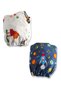 100% Cotton Kids' Fitted Sheet, 120x200 cm, 2 Pieces, Car, Traffic and Blue Galaxy Designs.