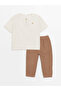 Crew Neck Short Sleeve Baby Boy T-Shirt and Pants 2-Piece Set - 5