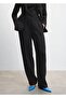 Wideleg Fabric Trousers