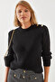 Women's Black Knitwear Sweater 20246183 - 2