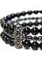 6 mm Onyx and Hematite Stone Special Design Bracelet - 3
