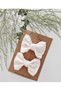 Girl's Buckle Natural Scallop Bow Clip Set of 2 Buckles - 4