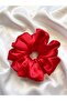 Women's Satin Red Rubber Buckle Model