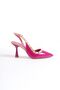 Women's Fuchsia Patent Leather Nude Trok Stiletto with Buckle Detail - 5