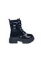Turquoise Filet Girl's Boots Black Patent Leather 100% Leather Orthopedic Anatomical Zipper-laced - 2