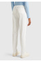 White Elastane Women's Chino Pants - Basic Model - 3
