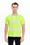 Men's Polo Neck T-Shirt High Visibility Reflective Neon Yellow