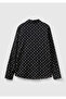 Women's Black 100% Cotton Patterned Shirt - 4