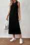Black Sleeveless Dress Lining-Undershirt 100% Cotton - 2