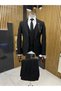 Black Slimfit New Suit - Dotted - 2