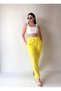 Women's Pocketed Lined Cotton Linen Fabric Trousers (Colored)