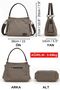 3230 Phaselis Women's Mink Large Canvas Shoulder Handbag Daily Tote Bag Multi-Pocket - 2