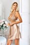 Satin Lace Detailed Nightgown Dressing Gown Double Set 2038 Mink - 2
