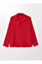 Lcw Vision Red Plain Long Sleeve Oversize Women's Shirt (S4) - 5