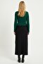 Hijab Closed Slit Long Straight Black Pencil Skirt - 5