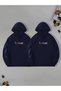 Eternal Love - Heart Printed Oversize Winter Hooded Pocket Sweatshirt Hoodie