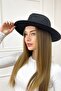 Panama Fedora Adjustable Black Color Women's Hat Inside the Trilby Model - 3