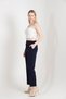 Women's Tube Leg High Waist Lycra Woven Winter Trousers 1009 - 5