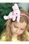 Imported Luxury Cute Movable 3D Big Toy Bunny Plush Crown Female Children's Crown Pink - 2