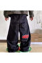 Y2k Vintage - Graffiti Patterned Unisex Baggy Jeans - 3