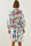 Women's Multi-Colored Skirt Pleated Belted Floral Patterned Dress 2242 60251713 - 2