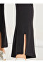 Solid Ankle Length Leggings with Front Split - 3