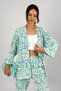 Women's Lycra Wrinkled Fabric Loose Wide Leg Palazzo Trousers Summer 2-Piece Top and Bottom Set Mint Green - 7