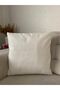 White Color Linen Throw Pillow Cover