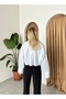 Black Zippered Striped White Shirt - 8