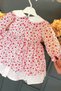 Baby Collar Lace Detailed Floral Girl's Baby Cotton Dress (3 Colors) - 4