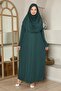 Single-Piece Prayer Dress Emerald Green - 2
