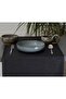 Plain Linen Anthracite Runner 40x140 cm