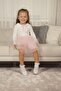 Girl's Peter Pan Collar Long Sleeve Lined Tulle Dress - 2