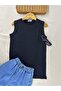 Black Viscose Round Neck Sleeveless Women's Body Undershirt