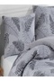 Uykuli̇fe Gray Feather Single Duvet Cover Set - 3
