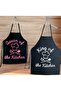 Women's and Men's 2-Piece Set: King of the Kitchen (Custom Size) and Queen of the Kitchen Apron